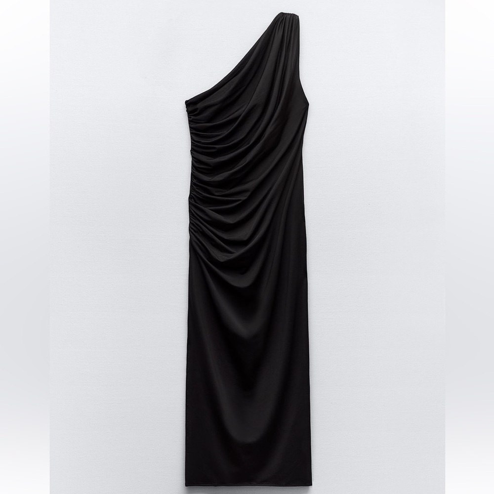 Zara asymmetric one shoulder dress